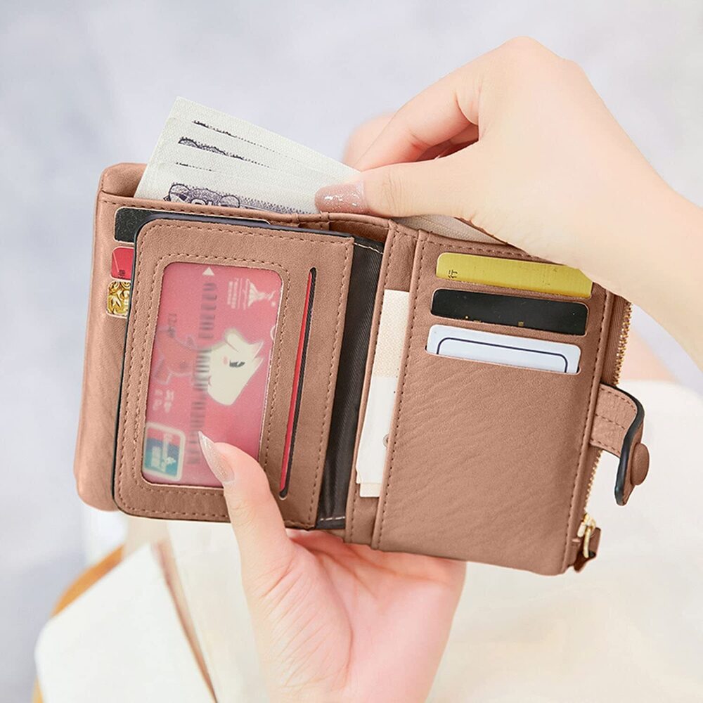 2448 Wallets Small Trifold Wallets Rfid Wallets Bifold, Billfold Leather View 5